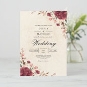 Invitation Mariage d'arche romantique Bourgogne (Debout devant)