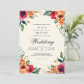 Invitation Mariage d'arche végétale luxuriante (Debout devant)
