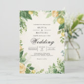 Invitation Mariage d'archives Citrus verdoyant (Debout devant)