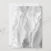 Invitation Mariage d'ardoise gris blanc moderne (Dos)