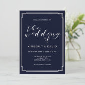 Invitation Mariage d'argent classique de la marine (Debout devant)