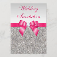 Mariage d'argenterie imprimé à boule rose chaud