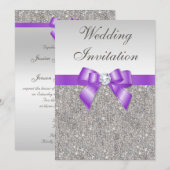 Invitation Mariage d'argenterie imprimé et d'onduleur (Devant / Derrière)