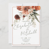 Invitation Mariage d'argile rustique en terre cuite (Devant)
