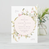 Invitation Mariage d'armature ronde Fleur sauvage Spring (Debout devant)