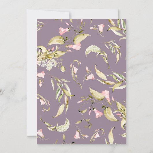 Invitation Mariage d'armature ronde Fleur sauvage Spring (Dos)