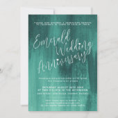 Invitation Mariage d'art abstrait Emerald (Devant)
