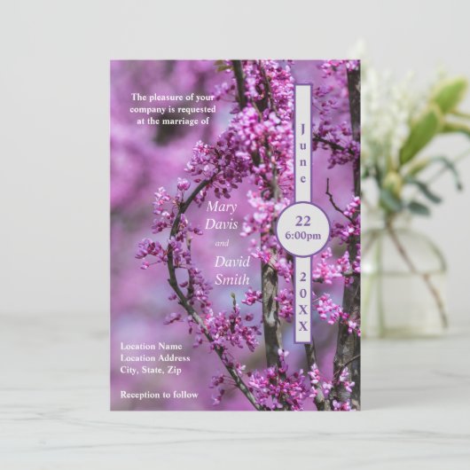 Invitation Mariage d'art Avondale Redbud (Debout devant)