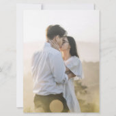 Invitation Mariage d'art en monogramme de feuille à main viol (Dos)