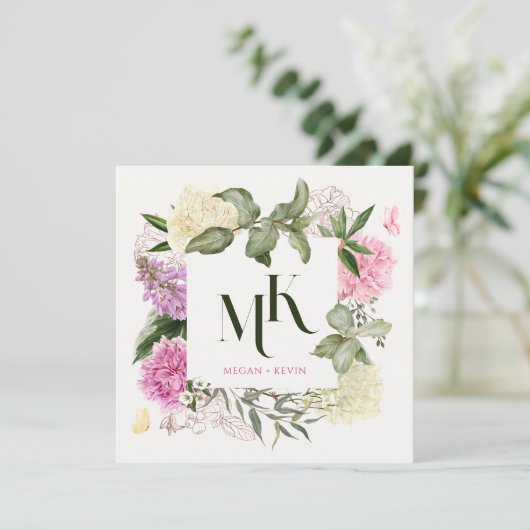 Invitation Mariage d'art floral (Debout devant)