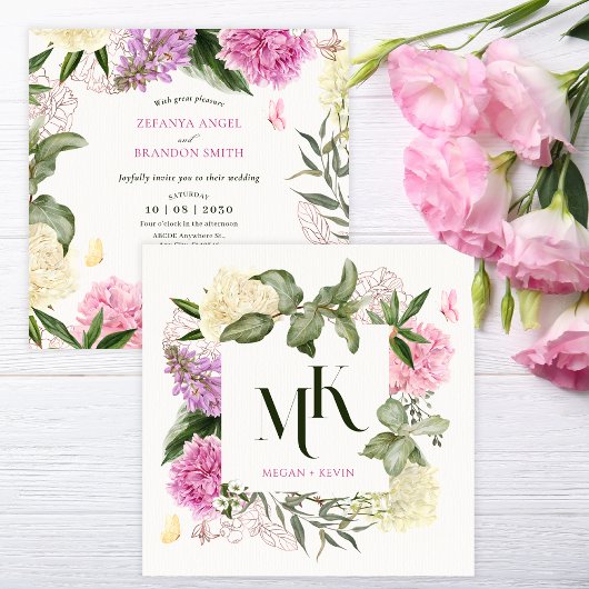 Invitation Mariage d'art floral