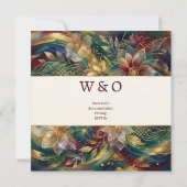 Invitation Mariage d'Art Floral Coloré (Dos)