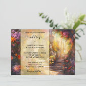 Invitation Mariage d'art floral italien romantique (Debout devant)