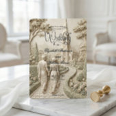 Invitation Mariage d'art grec de l'académie sombre classique