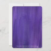 Invitation Mariage d'art moderne violet (Dos)