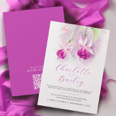 Invitation Mariage d'art rose profond Fuchsia