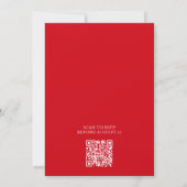 Invitation Mariage d'art rose rouge Fuchsia (Dos)
