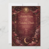 Invitation Mariage d'Astrologie Céleste Lunatique (Devant)