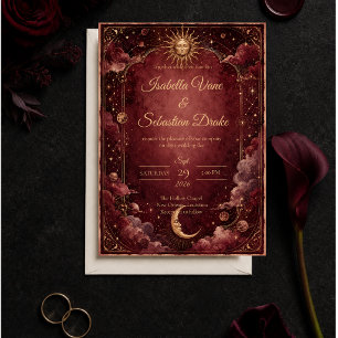 Invitation Mariage d'Astrologie Céleste Lunatique
