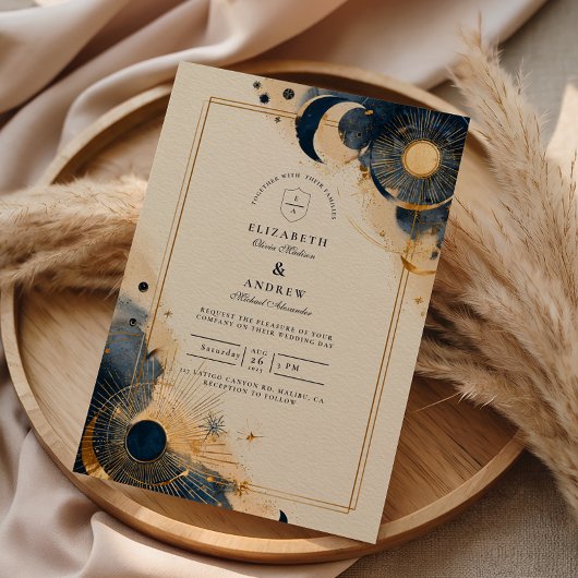 Invitation Mariage d'Astrologie Sombre
