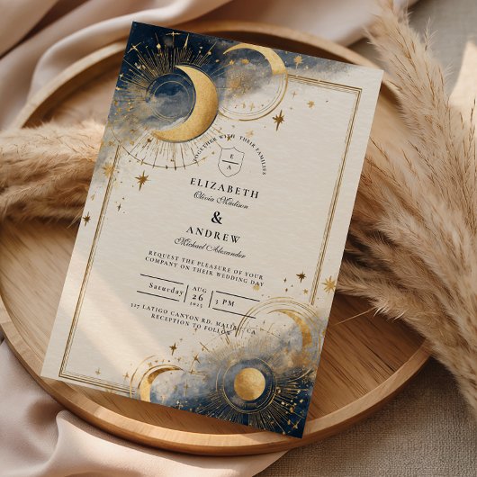 Invitation Mariage d'Astrologie Sombre