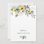 Invitation Mariage Date de report Eucalyptus tournesols (Dos)