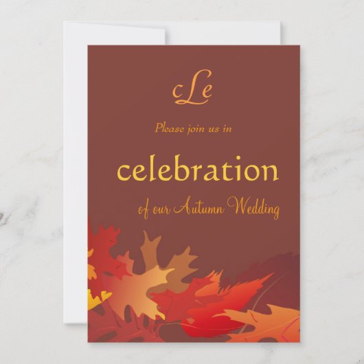 Invitation Mariage d'automne (Devant)
