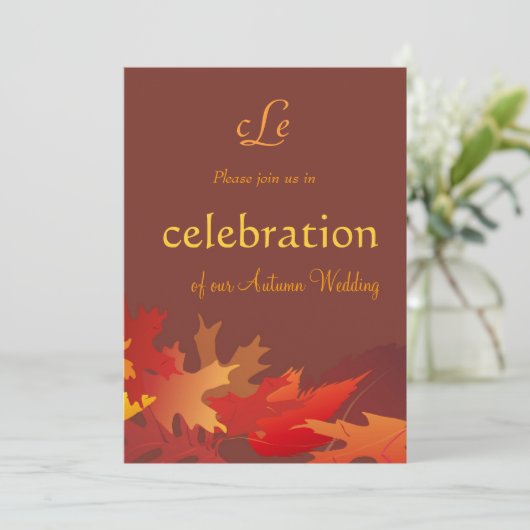Invitation Mariage d'automne (Debout devant)
