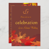 Invitation Mariage d'automne (Devant / Derrière)