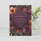 Invitation Mariage d'automne à la floraison de Bourgogne (Debout devant)