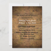 Invitation Mariage d'automne à Paris Steampunk avec feuilles  (Dos)