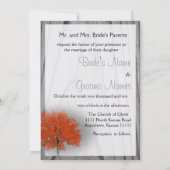 Invitation Mariage d'automne avec Barnwood 2 (Dos)