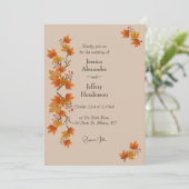 Invitation Mariage d'automne Boho (Debout devant)