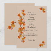 Invitation Mariage d'automne Boho (Devant / Derrière)