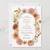Invitation Mariage d'automne Boho (Devant)
