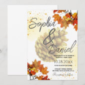 Invitation mariage d'automne Brown (Devant / Derrière)
