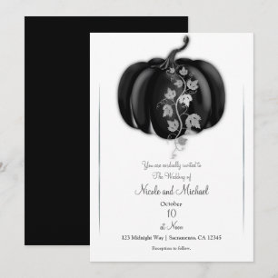 Invitation Mariage d'automne dans un livre d'histoires avec c