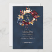 Invitation Mariage d'automne de Deep Navy (Devant)
