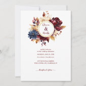 Invitation Mariage d'automne de la marine bourguignonne (Devant)