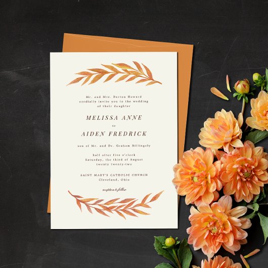 Invitation Mariage d'automne de la version officielle de la b