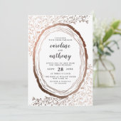 Invitation Mariage d'automne de l'huile de cuivre en tranches (Debout devant)