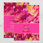 Invitation Mariage d'automne de PixDezines avec des Érables r (Devant / Derrière)