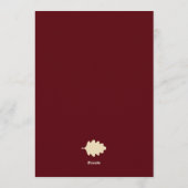 Invitation Mariage d'automne en Bourgogne (Dos)