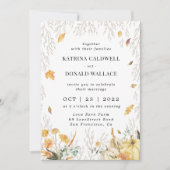 Invitation Mariage d'automne en chute (Devant)
