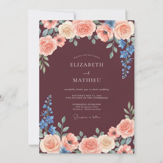 Invitation Mariage d'automne ensorcelant en Bourgogne (Devant)