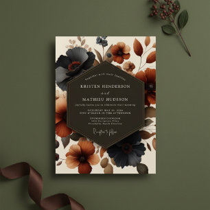 Invitation Mariage d'automne floral Sienne