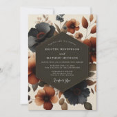 Invitation Mariage d'automne floral Sienne (Devant)