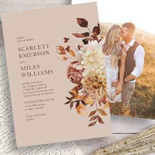 Invitation Mariage d'automne photo moderne