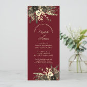 Invitation Mariage d'automne rouge rustique (Debout devant)