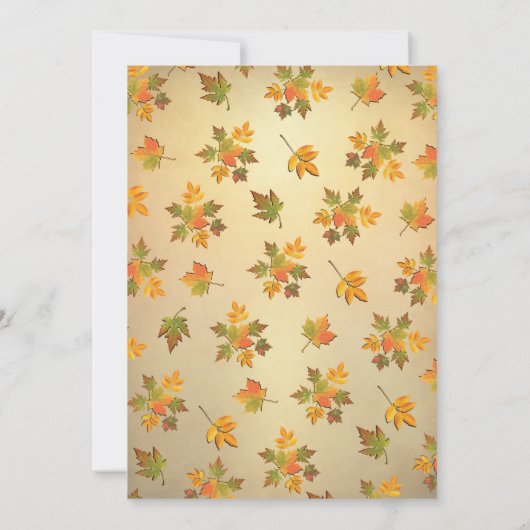 Invitation Mariage d'automne rustique aux lumières scintillan (Dos)